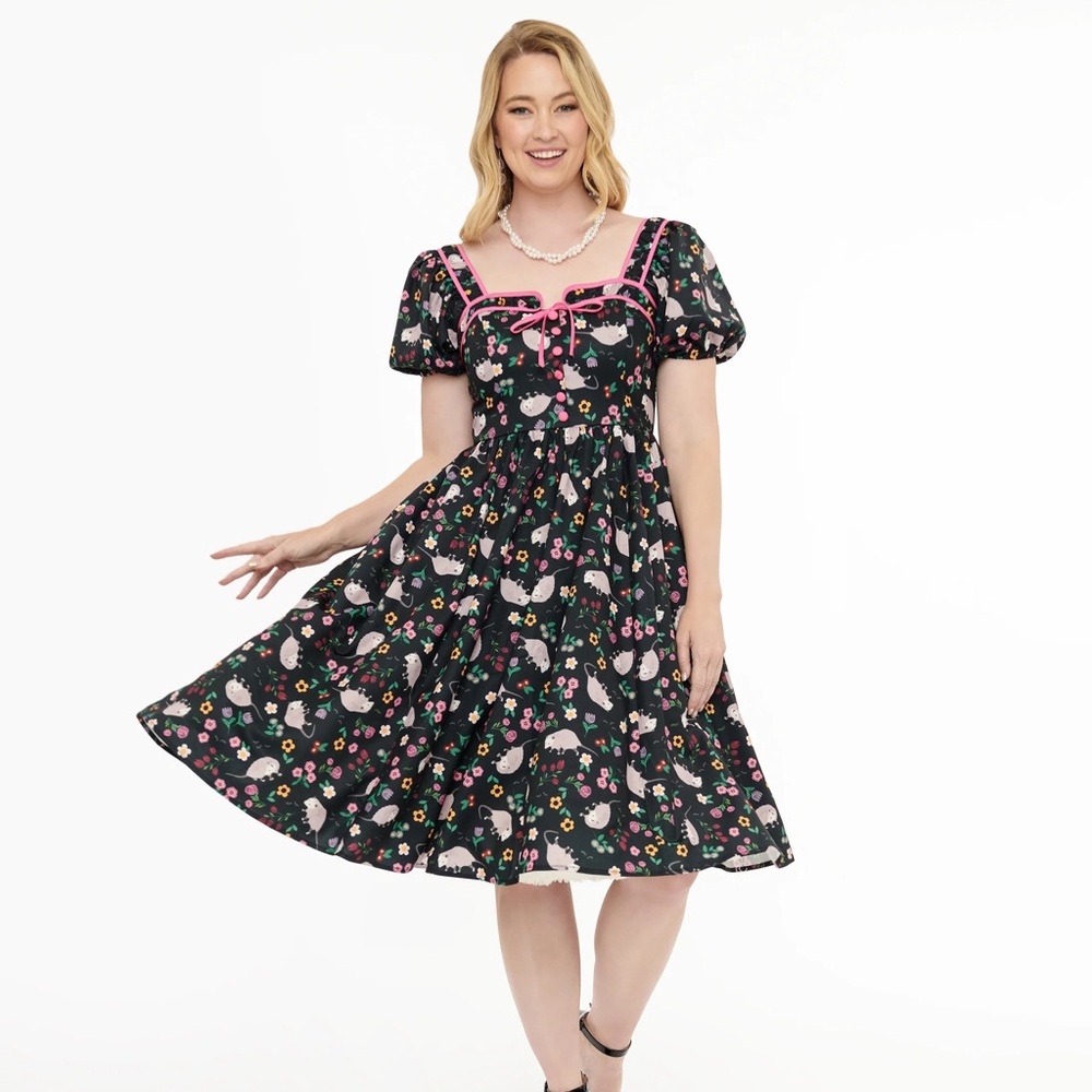 Unique vintage possum floral dress size XS